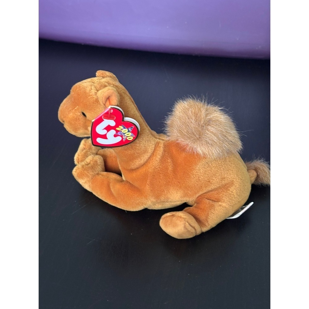 Ty Beanie Baby Niles the Camel 2000 Tan Plush Stuffed Animal Toy with Tags